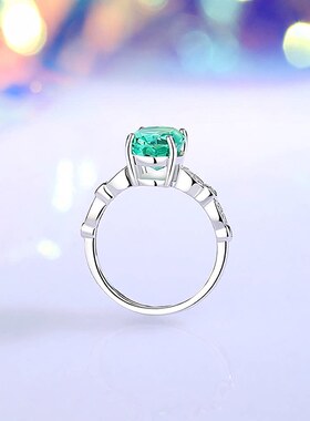 新款原创S925纯银帕帕拉恰戒指女彩宝指环直播爆款欧美