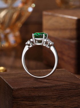 925纯银超仙蝴蝶戒托多彩冰花切高碳钻仙女戒指小众ins欧美风饰品