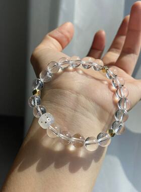 【我的主场】天然8M白水晶手链玛瑙骰子方糖小众设计夏天叠戴手串