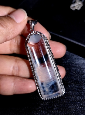 天然异象水晶包裹体吊坠收藏饰品
