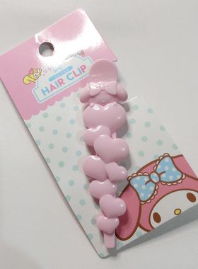 澳门正品三丽鸥itty美乐蒂双子星发夹刘海夹鲨鱼夹可爱发夹边夹