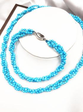 石头质感麻花项链