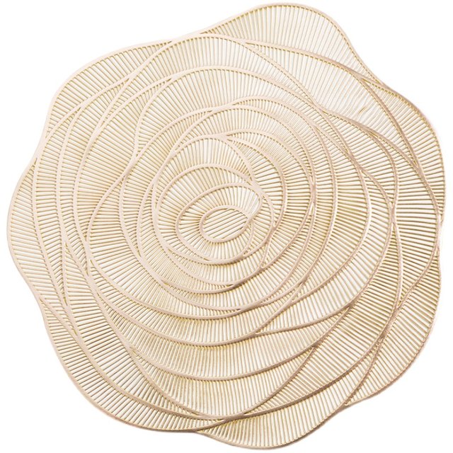 Round table creative placemat PVC hotel hotel European tray pad bowl mat tableware mat new Chinese dining table mat thermal insulation mat