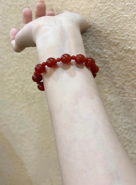 赵露思同款红玛瑙双层手串