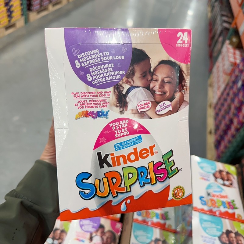 一盒24个 加拿大直邮 kinder健达奇趣蛋巧克力经典锡纸玩具蛋3岁+,淘宝优惠券,粉丝福利购,淘宝优惠卷