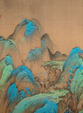 故宫淘宝千里江山图卷轴