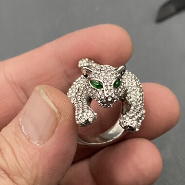 欧美外贸饰品时尚百搭个性夸张戒指多款戒指指环豹子戒指开口调节