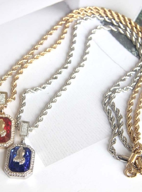 欧美日韩风夸张浮雕人像天使项链