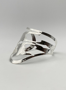 欧美外贸饰品时尚百搭气质个性夸张手镯镂空手镯TB手镯手臂镯