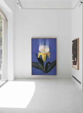 crisis art 29 艺术微喷装饰画 挂画 蓝色抽象画 蓝色 花 客厅
