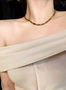 小众高级感虎眼石项链新款