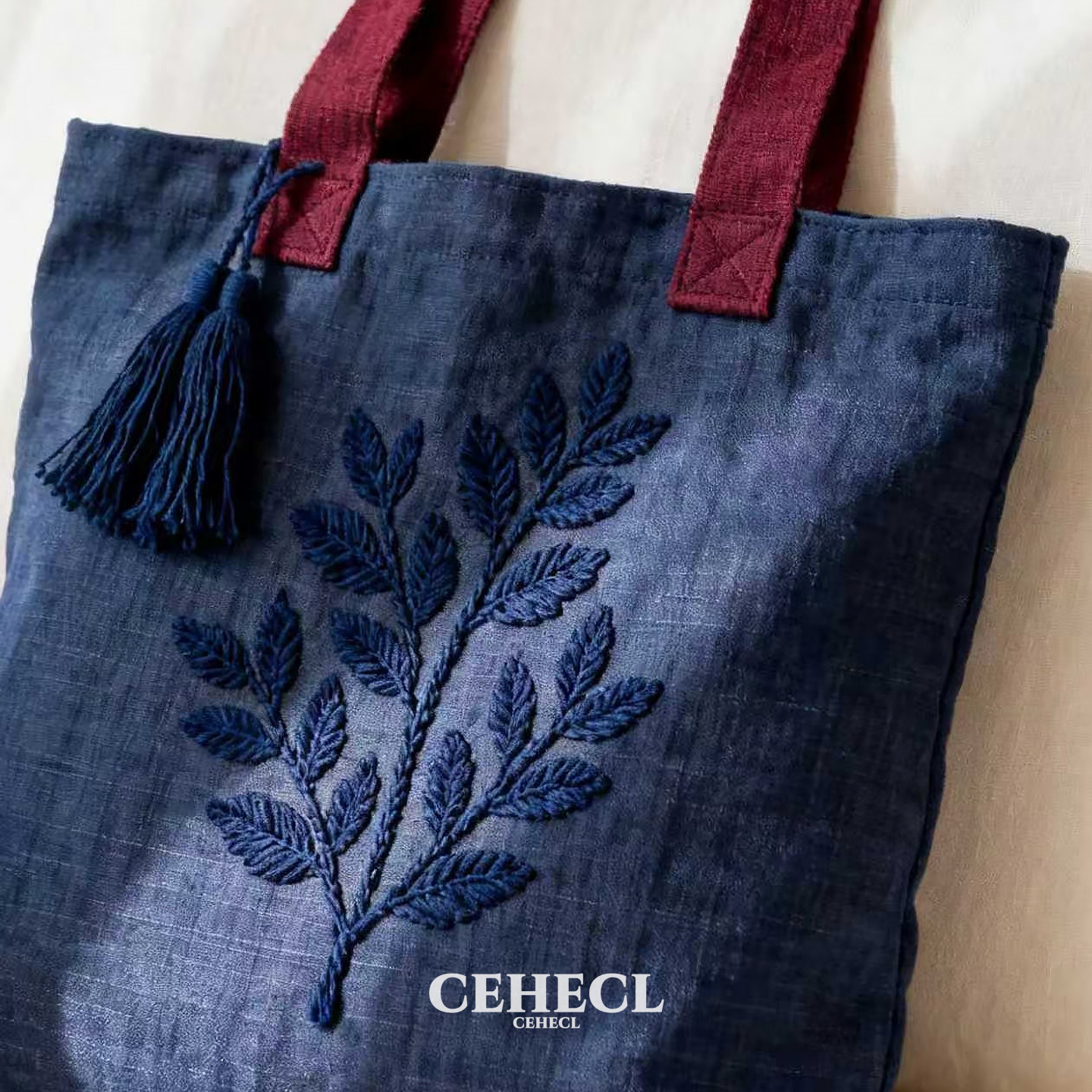 设计师同款国风刺绣帆布包小众简约手提包挎包高颜值大容量托特包,淘宝优惠券,粉丝福利购,淘宝优惠卷