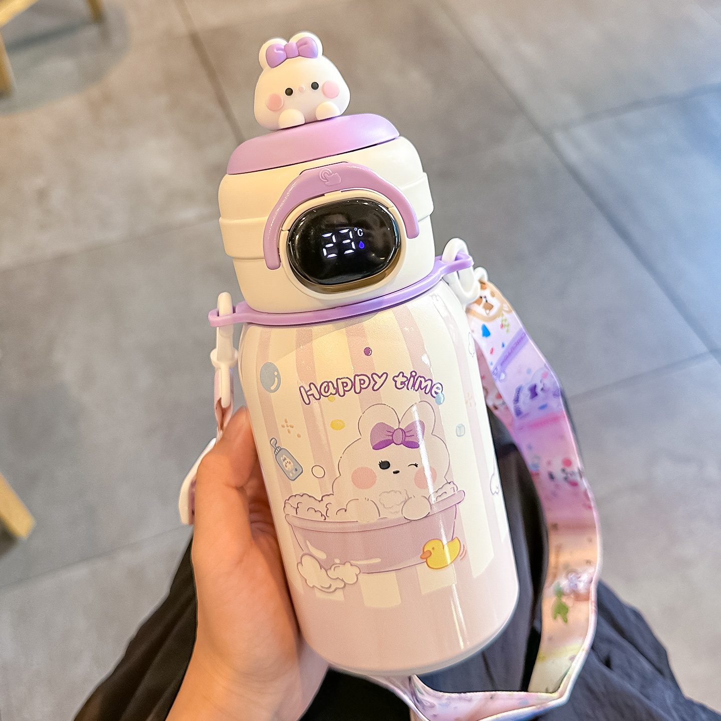 智能显温儿童保温杯学生上学专用水杯2025新款女生大容量吸管杯子,淘宝优惠券,粉丝福利购,淘宝优惠卷