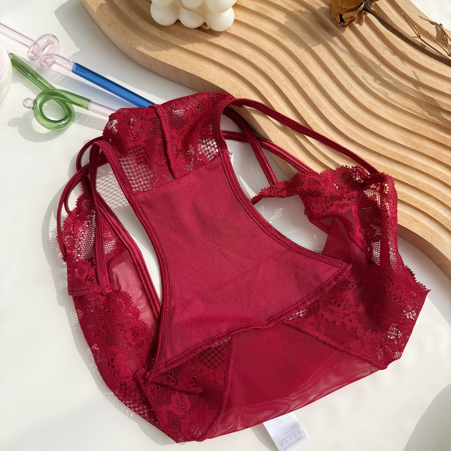 千禧爱恋~婚礼喜庆本命年安可拉红大红性感镂空蕾丝透明情侣内裤,淘宝优惠券,粉丝福利购,淘宝优惠卷