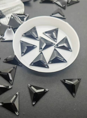 diy黑色水滴异形树脂手缝钻