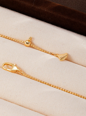 金银色双面小裙子碎冰冰项链