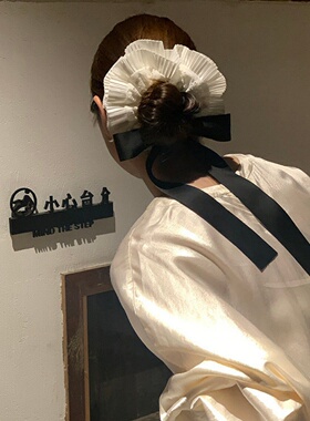 百褶花边流苏飘带大肠发圈女