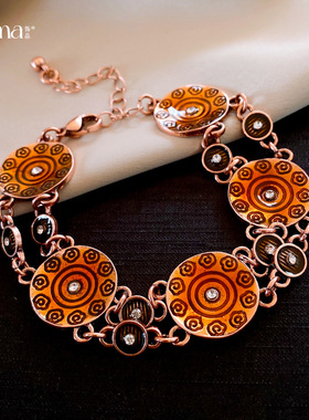 欧美外贸尾单时尚珐琅彩手链