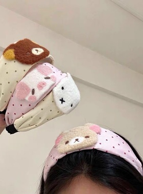古早波点粉嘟嘟小猪猪发箍