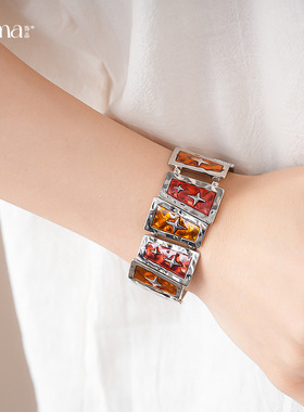 欧美跨境几何梯形手链