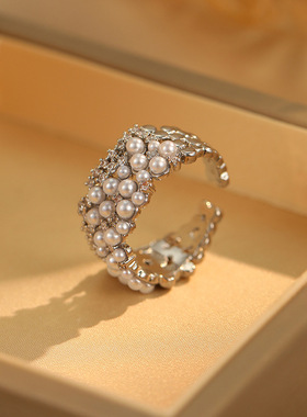 新款法式微镶锆石戒指