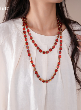 跨境天然石复古波西米亚项链