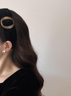 韩系简约圆环宽边发箍女款美拉德