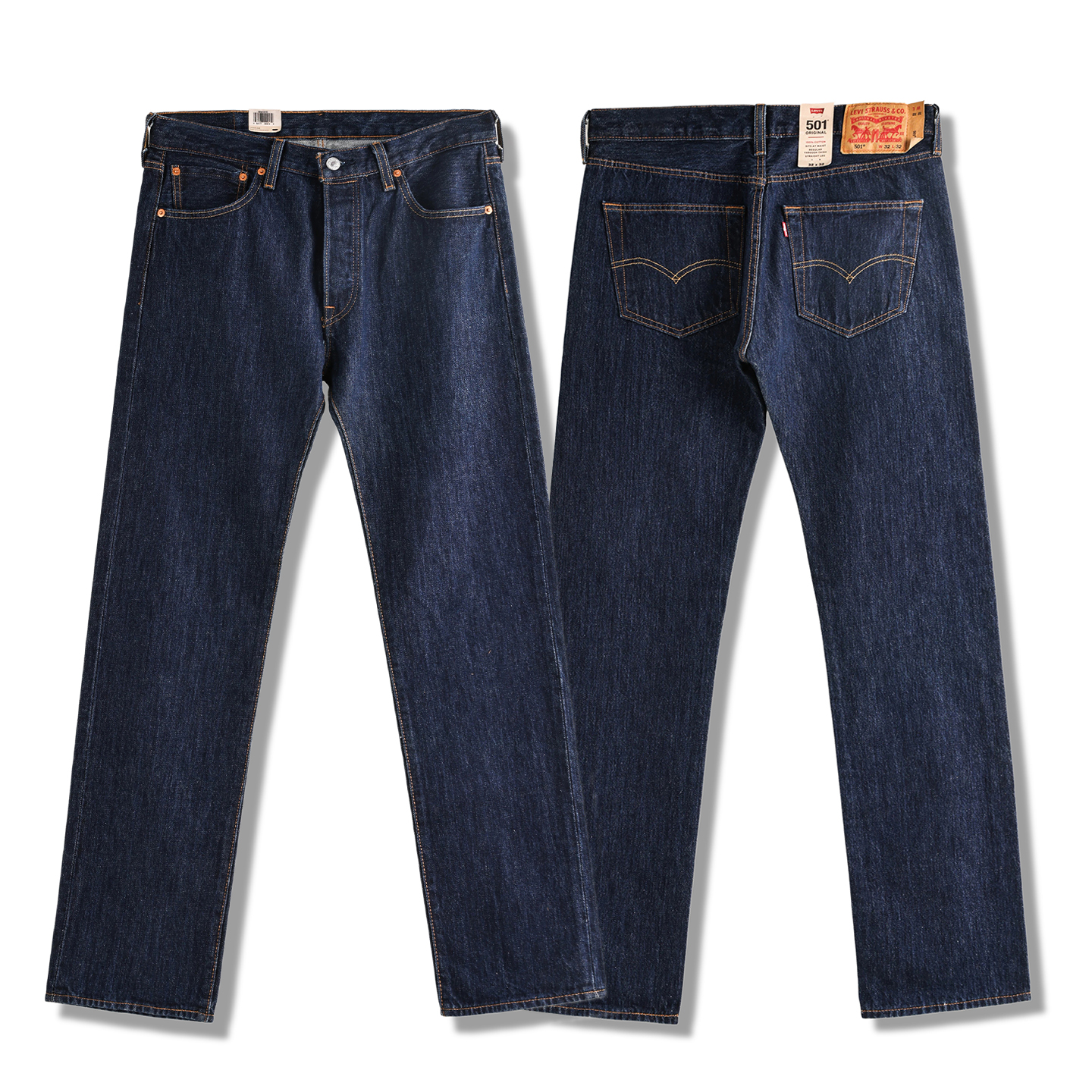 阿瞳牛社正品Levis李维斯501水洗原色宽松中腰直筒牛仔裤男士长裤