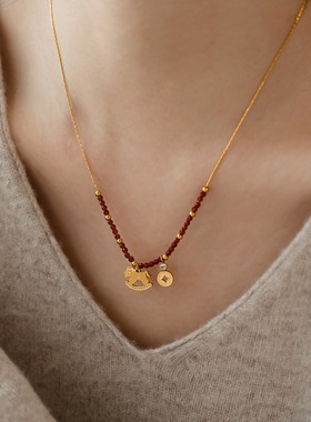 不掉色马上有钱轻奢小众项链