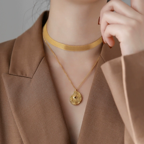 Ретро чокер, ожерелье, брендовая цепочка до ключиц, европейский стиль, популярно в интернете, не выцветает