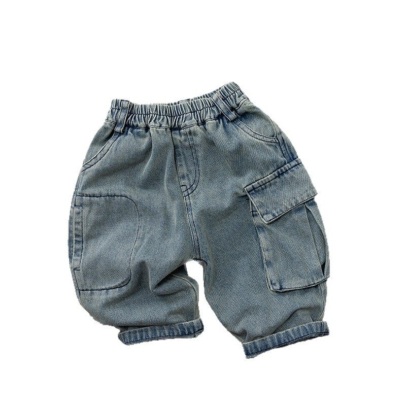 儿童牛仔裤2026秋季新款休闲长裤男女宝宝韩版工装裤子潮童装,淘宝优惠券,粉丝福利购,淘宝优惠卷