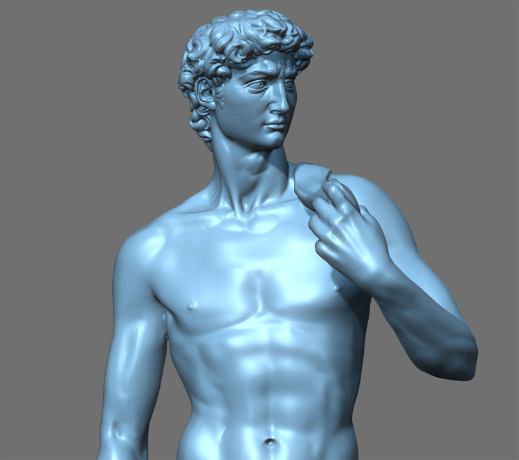 3d打印图纸模型素材希腊罗马米开朗基罗大卫STL雕塑圆雕图F2689 - 图0