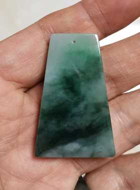 A货翡翠挂坠实物拍摄无事牌