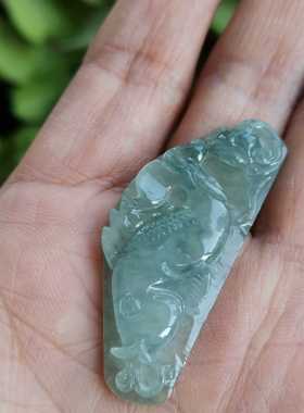 A货冰种翡翠平安扣项链挂坠