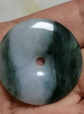 A货翡翠平安扣实物拍摄挂坠