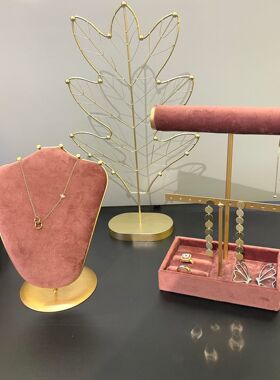跨境外贸珠宝首饰架高级感项链戒指展示架收纳置物化妆台网红批发