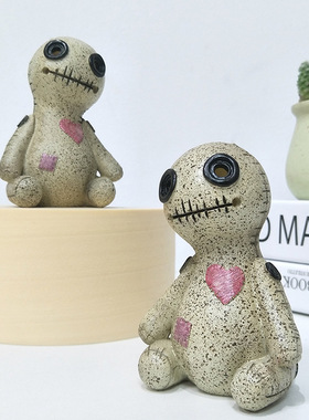 跨境热销可爱娃娃桌面摆件创意家居客厅玄关装饰品树脂工艺品