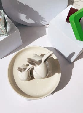 复古卡通玄关入户鞋柜收纳架放钥匙手表杂物首饰品香薰香水托盘