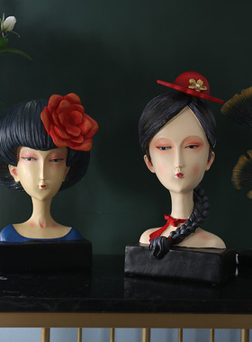 北欧风格公主少女摆件家居饰品创意客厅电视酒柜人物树脂装饰