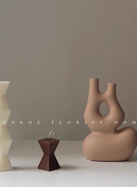 北欧摆件陶瓷花瓶干花家居装饰软装样板间茶几桌面干花乔迁礼物