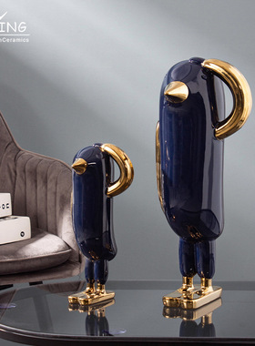 空间港陶瓷摆件动物鸟家居ins网红饰品客厅电视柜酒柜装饰工艺品