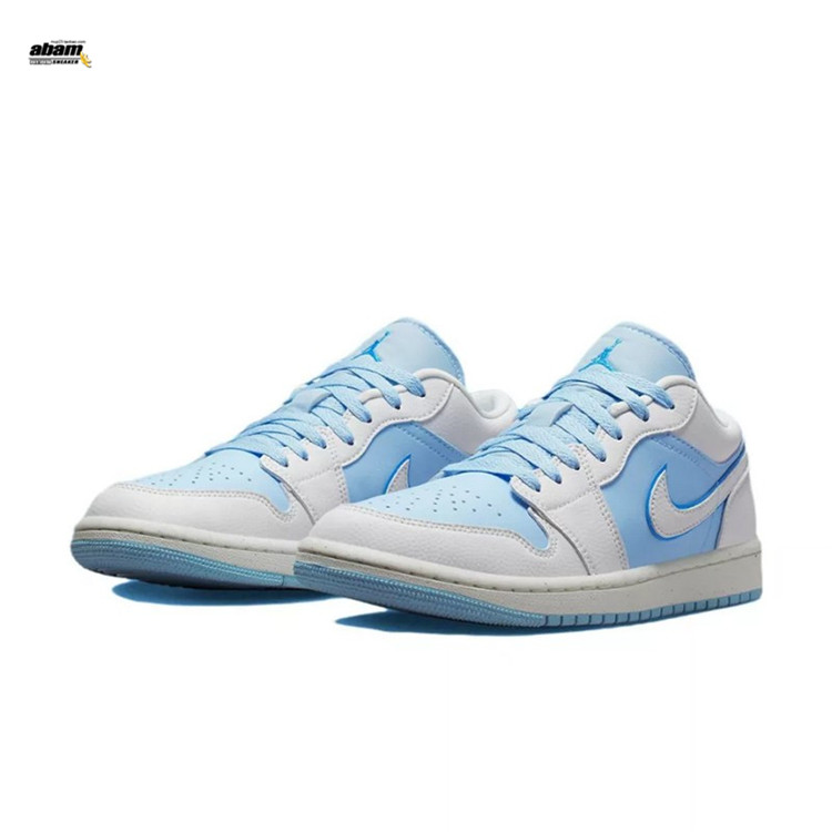 Air Jordan 1 Low AJ1女款 蓝白色 低帮复古休闲篮球鞋DV1299-104 - 图1