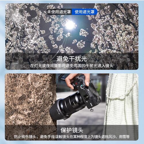 JJC适用索尼ALC-SH128遮光罩E PZ 18-105 F4 G OSS镜头SELP18105G - 图1
