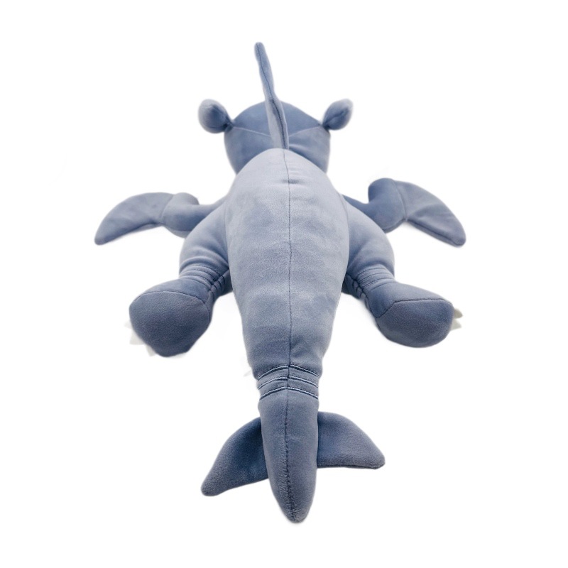 新款59cm大号趴睡烈咬陆鲨双髻鲨地龙garchomp plush怪兽毛绒玩具 - 图3