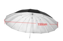 Golden Bay 150cm Sun Umbrella Nylon Umbrella Outside Black Inner Silver