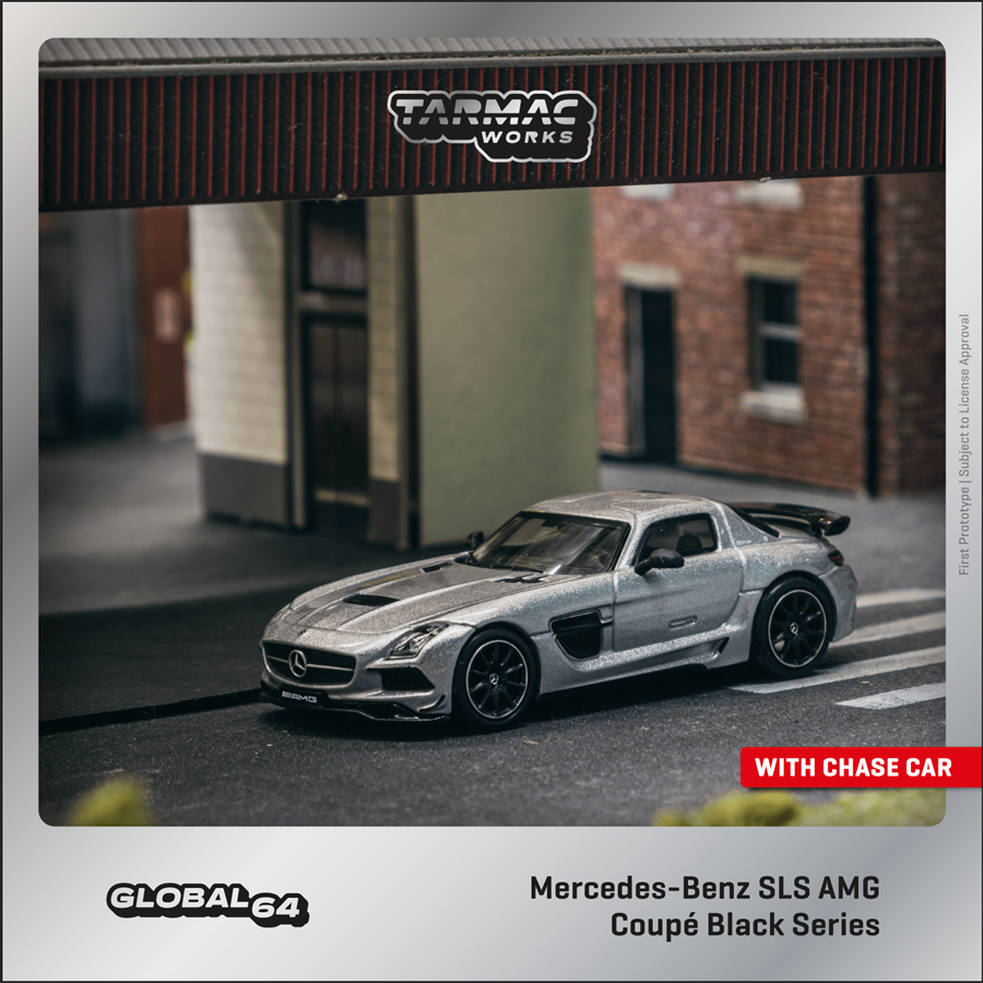 现货|Mercedes-Benz SLS AMG Coupé 银灰 TARMAC 1/64 车模型 TW - 图0