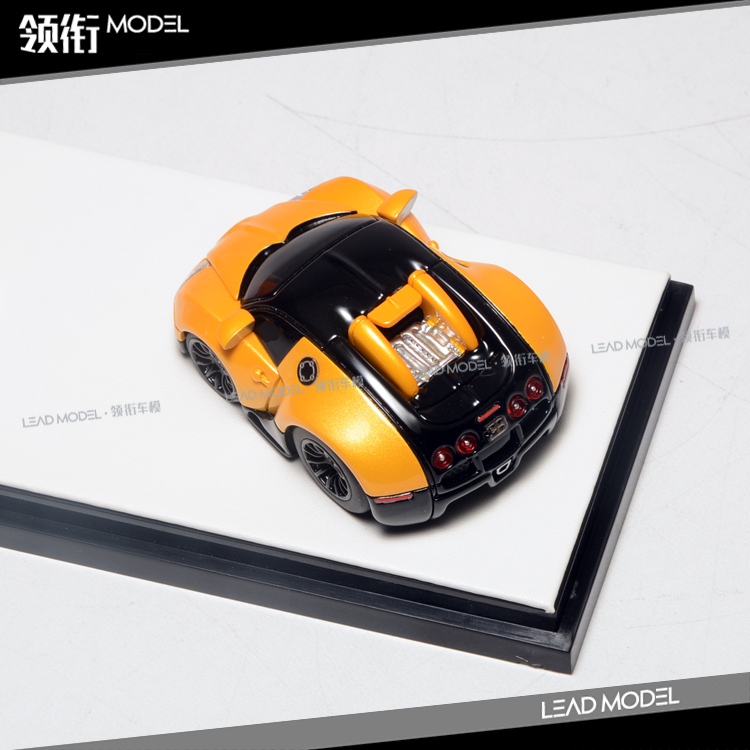 现货|黄黑 Bugatti Q版 布加迪 蛋蛋车模型 1/64 TP 树脂 收藏 - 图3