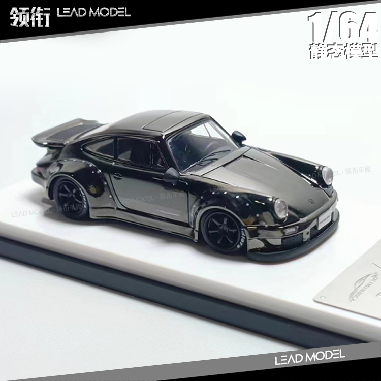 预订|电镀版 Gunmetal Gray RWB 930 鲸翼枪灰 MC 1/64 911车模型 - 图3