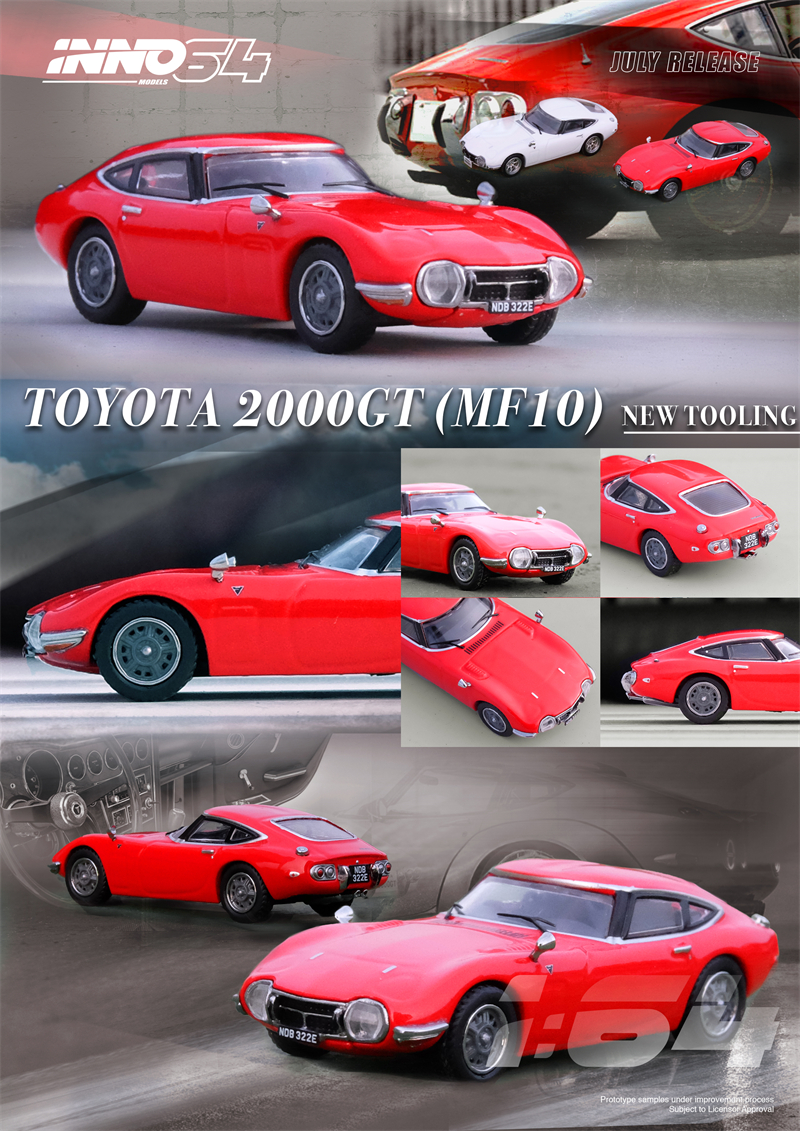 现货|2000GT MF10 白色 红色 INNO 1/64 丰田车模型 合金静态收藏 - 图2