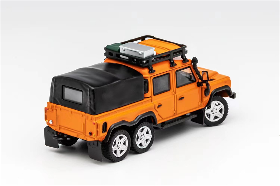 现货|Land Rover Defender pickup truck 6X6 橙 GCD 1/64 车模型 - 图0